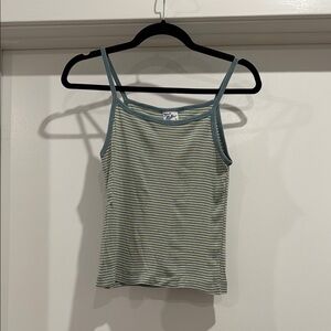 Chic Striped Green and White Camisole